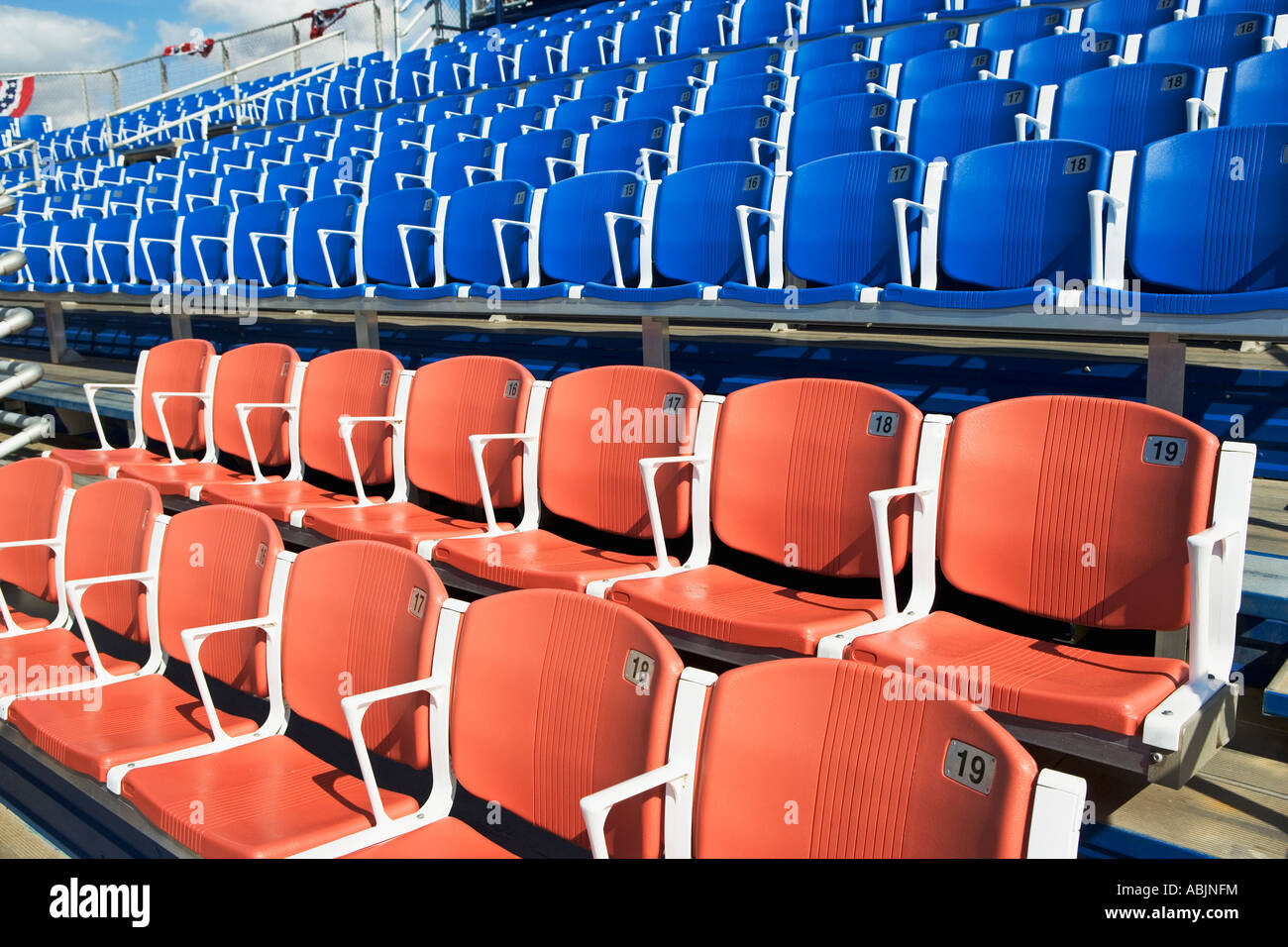 Numbered arena seating Stock Photo Alamy
