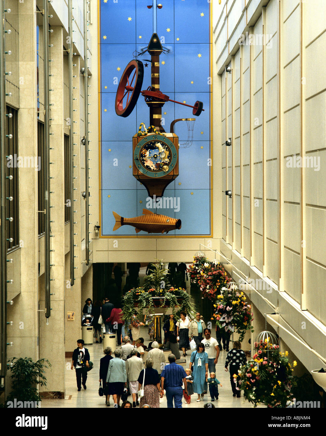GB GLOUCESTERSHIRE Wishing Fish Clock by Kit Williams at Cheltenham
