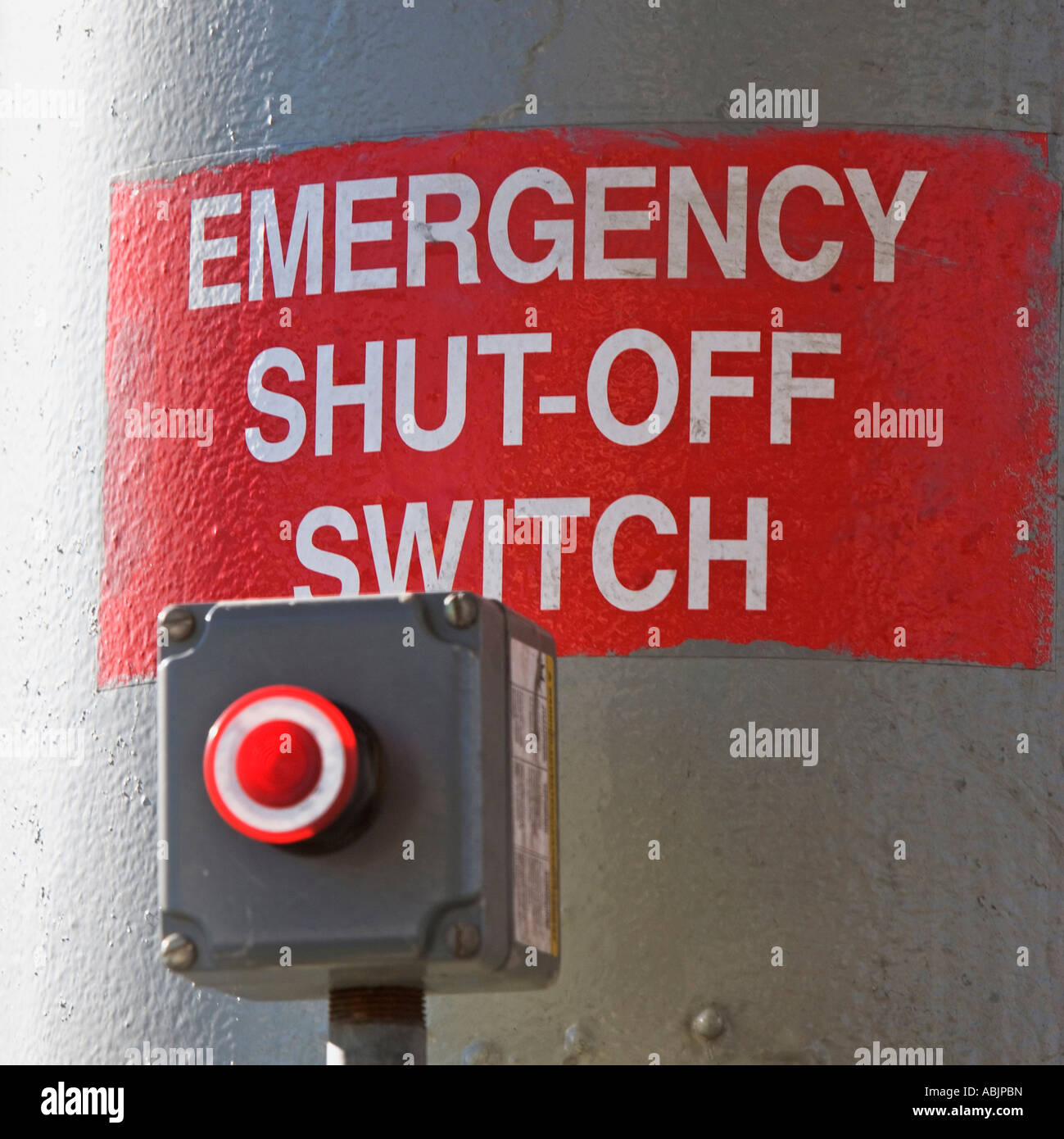 Close up of Emergency Shut Off Switch Stock Photo Alamy