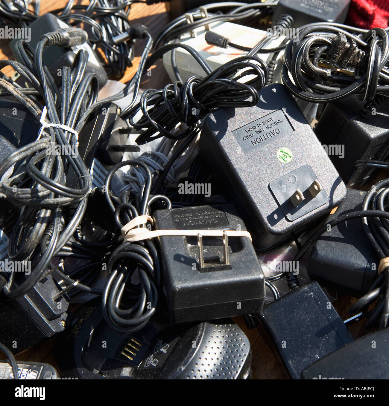Assorted AC power adapters Stock Photo Alamy