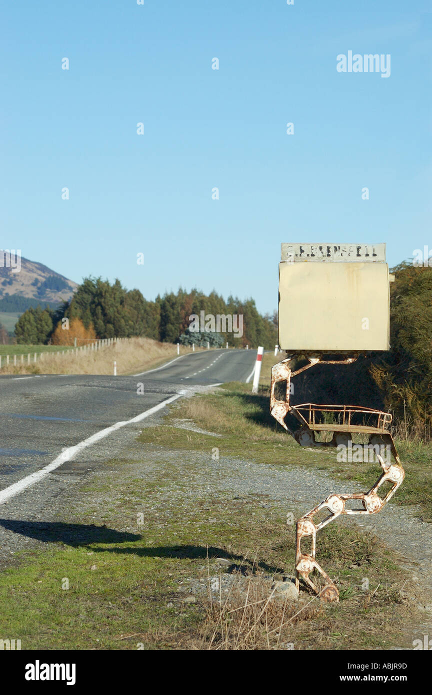 Metal Post box Stock Photo Alamy