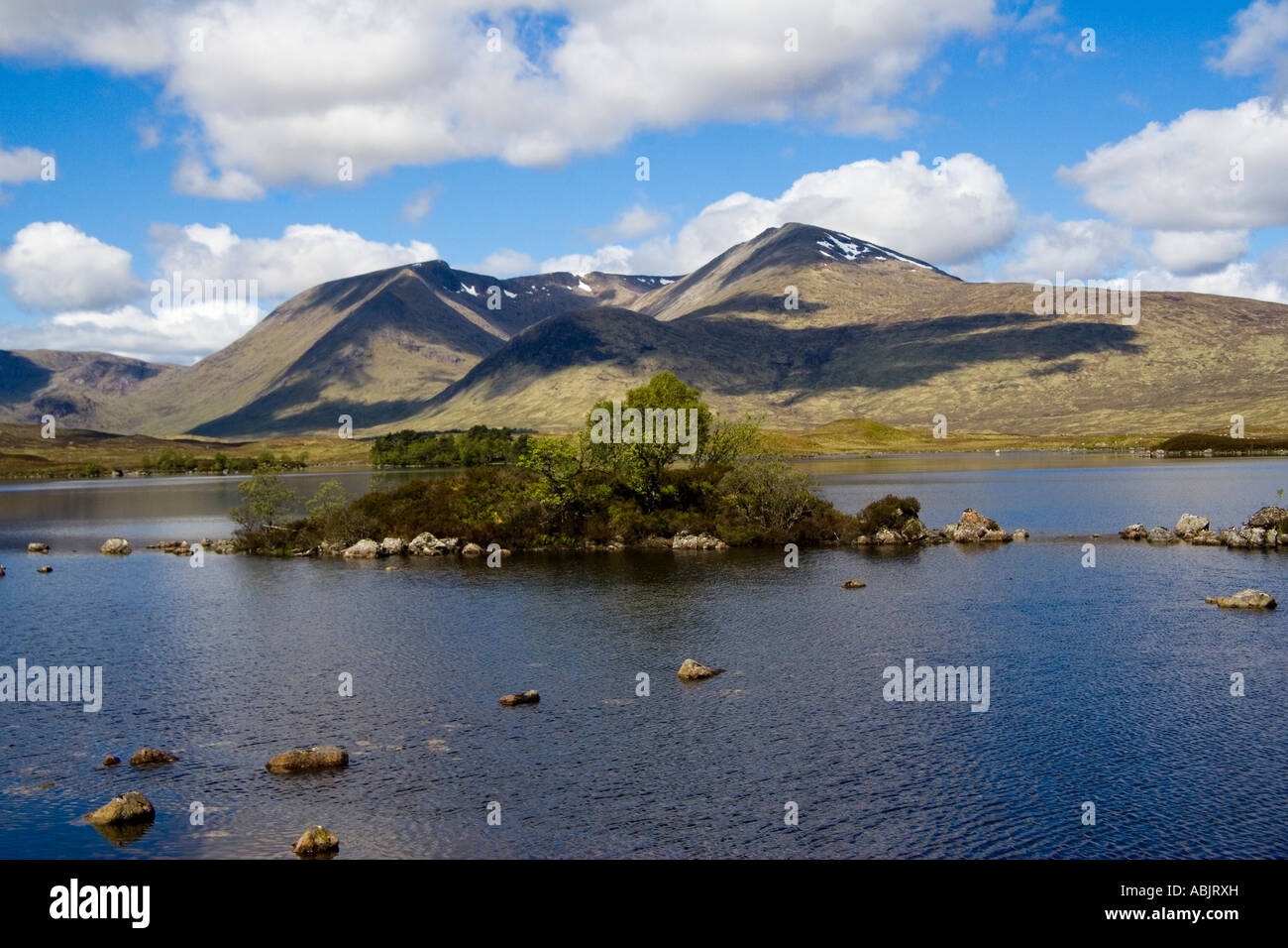 View over Loch nah Achlaise, Highland, Scotland Stock Photo