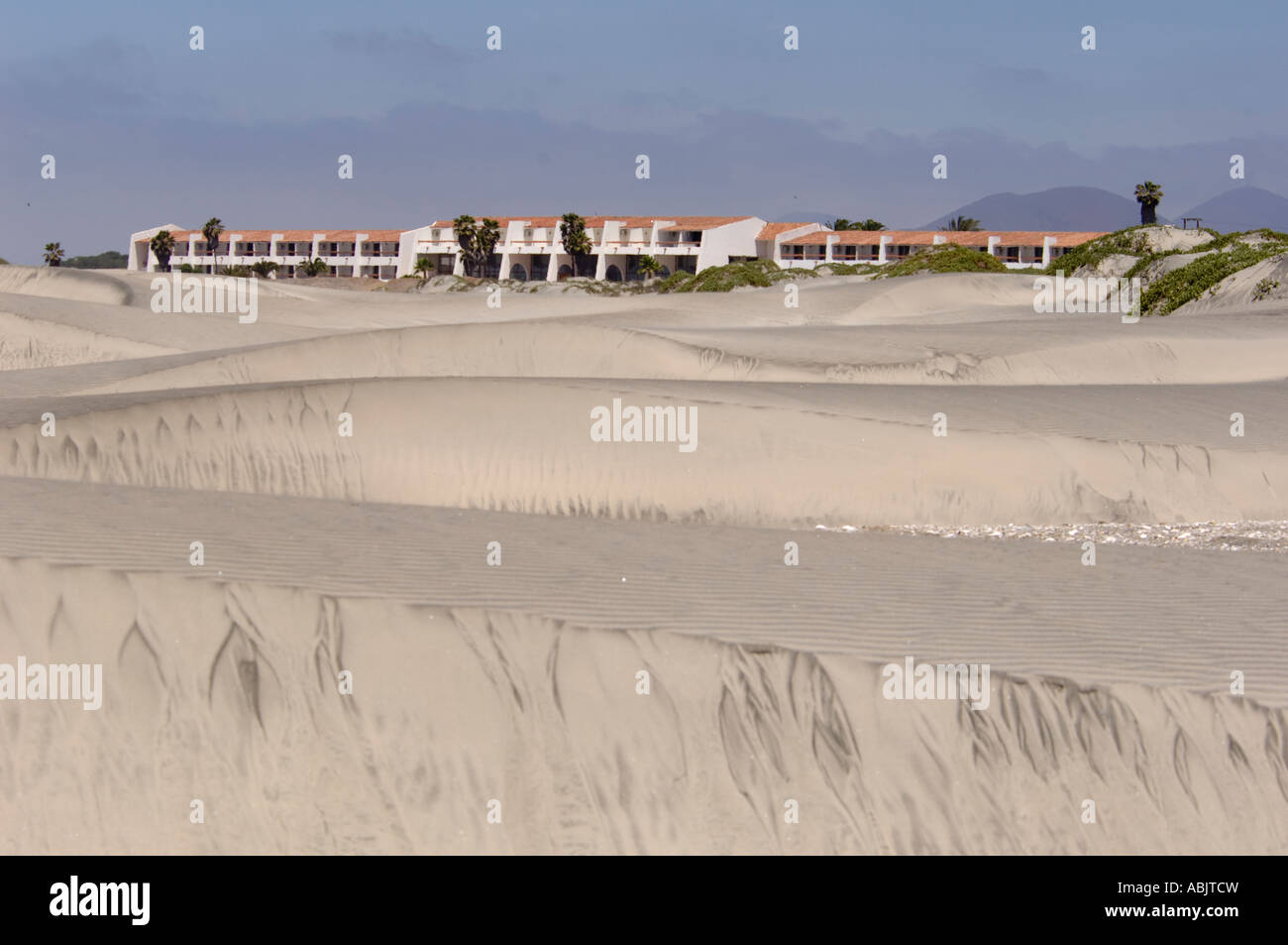 Beach at resort hotel in San Quintin, Baja California, Mexico Stock