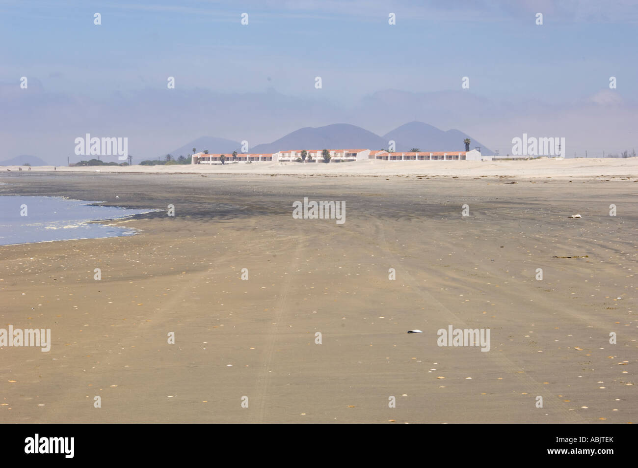 Beach at resort hotel in San Quintin, Baja California, Mexico Stock