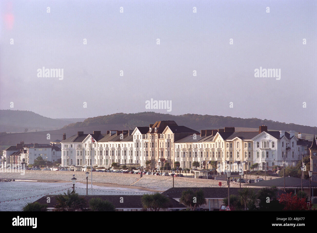 Morton Crescent in the south Devon coastal resort of Exmouth England UK