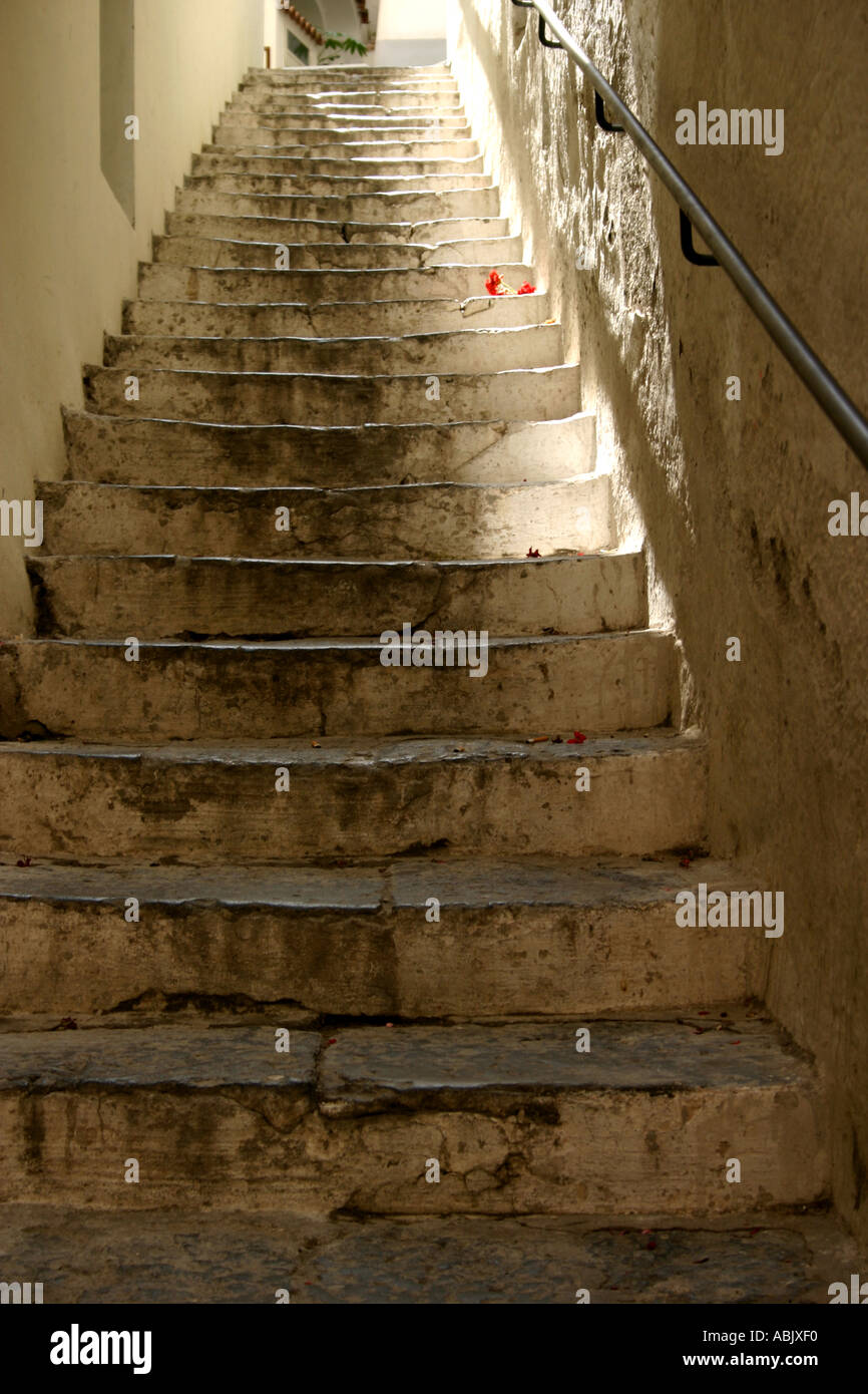 Narrow steep stairs hi-res stock photography and images - Alamy