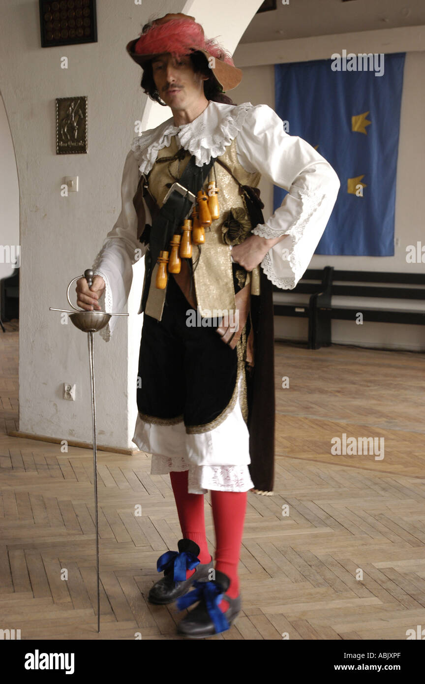 Soldier in old Spanish costume Stock Photo - Alamy