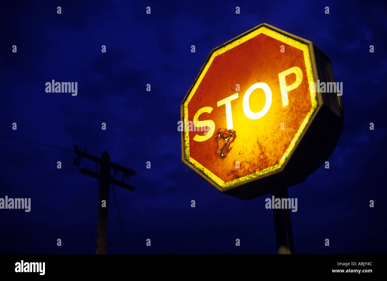 Roadside Stop sign on a road in rural Suffolk UK Stock Photo Alamy