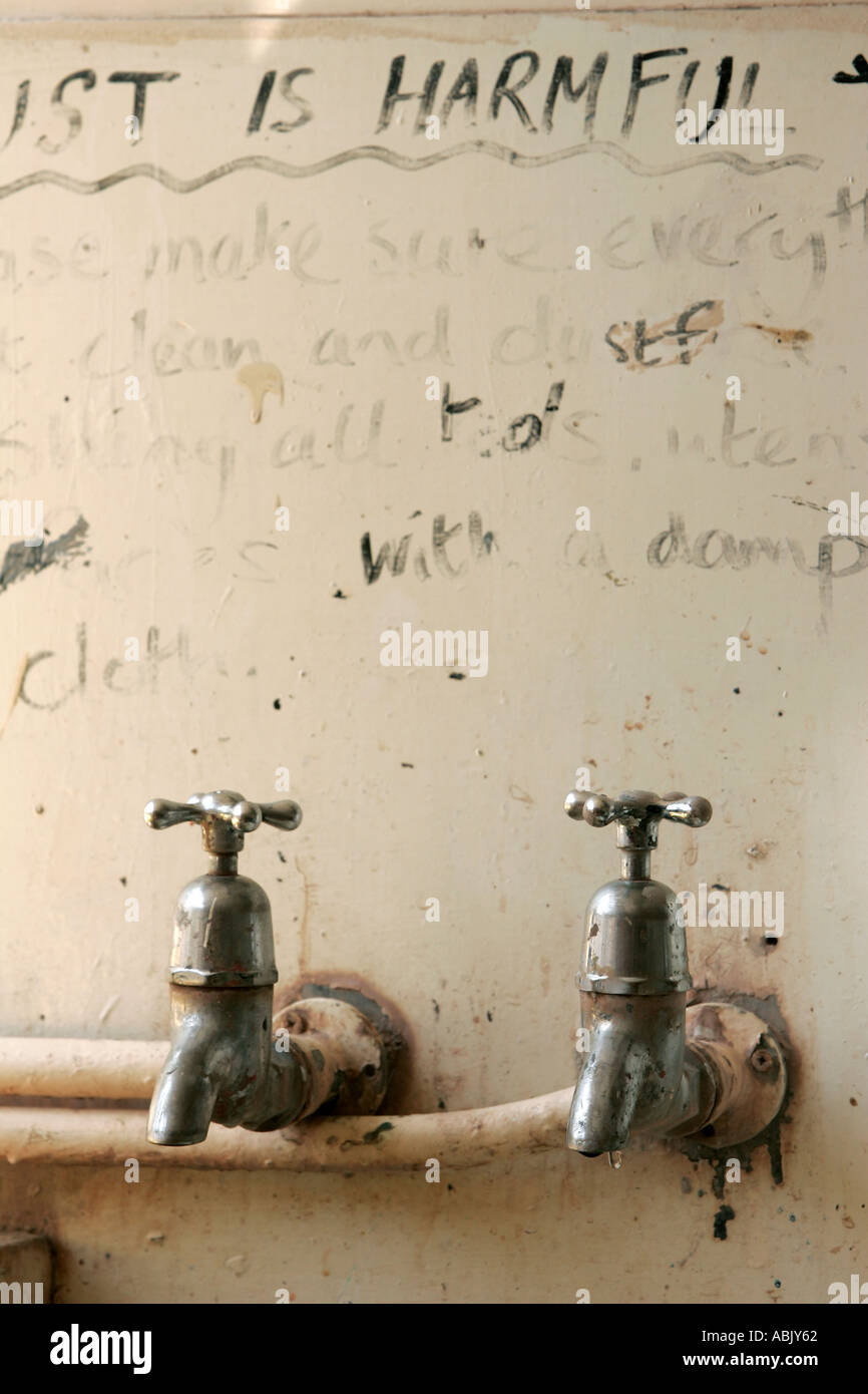 tap 2 two separate taps hot cold water old design past selective focus