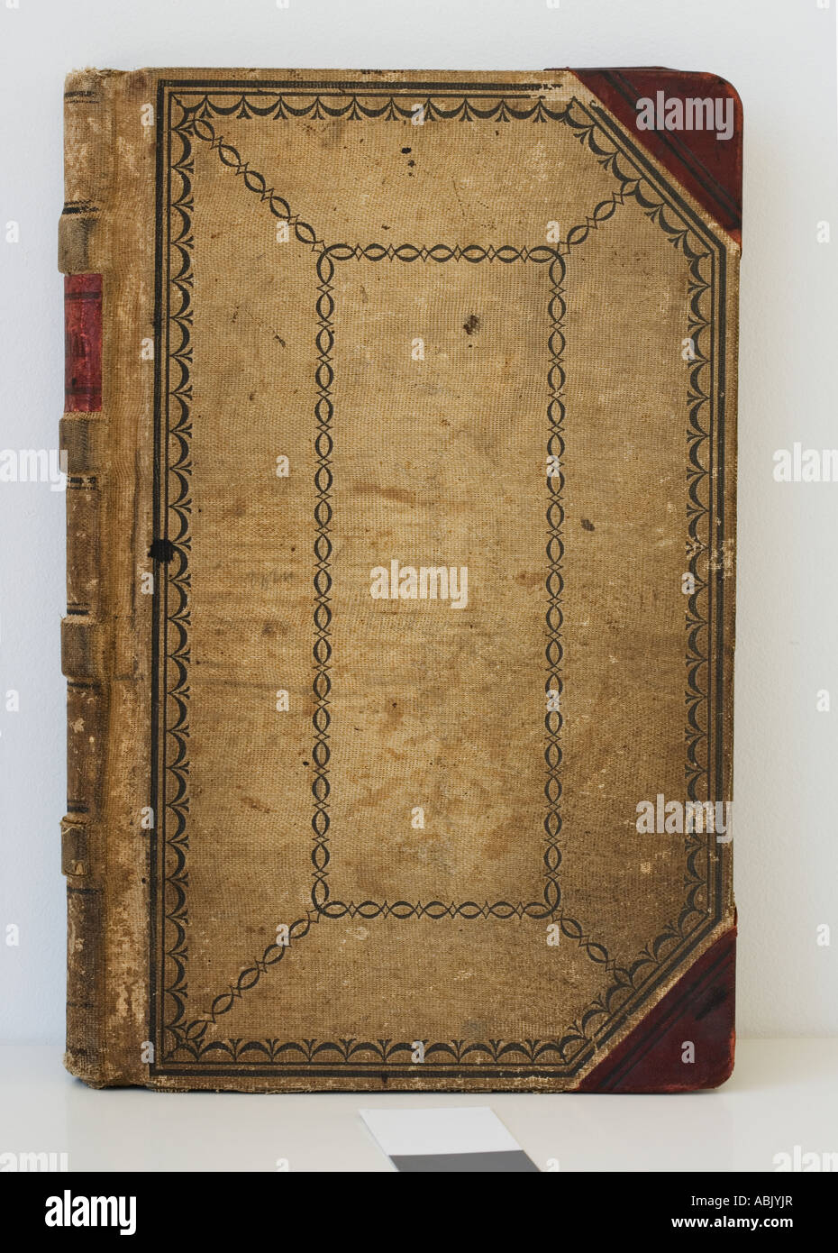 Cover of old ledger book Stock Photo Alamy