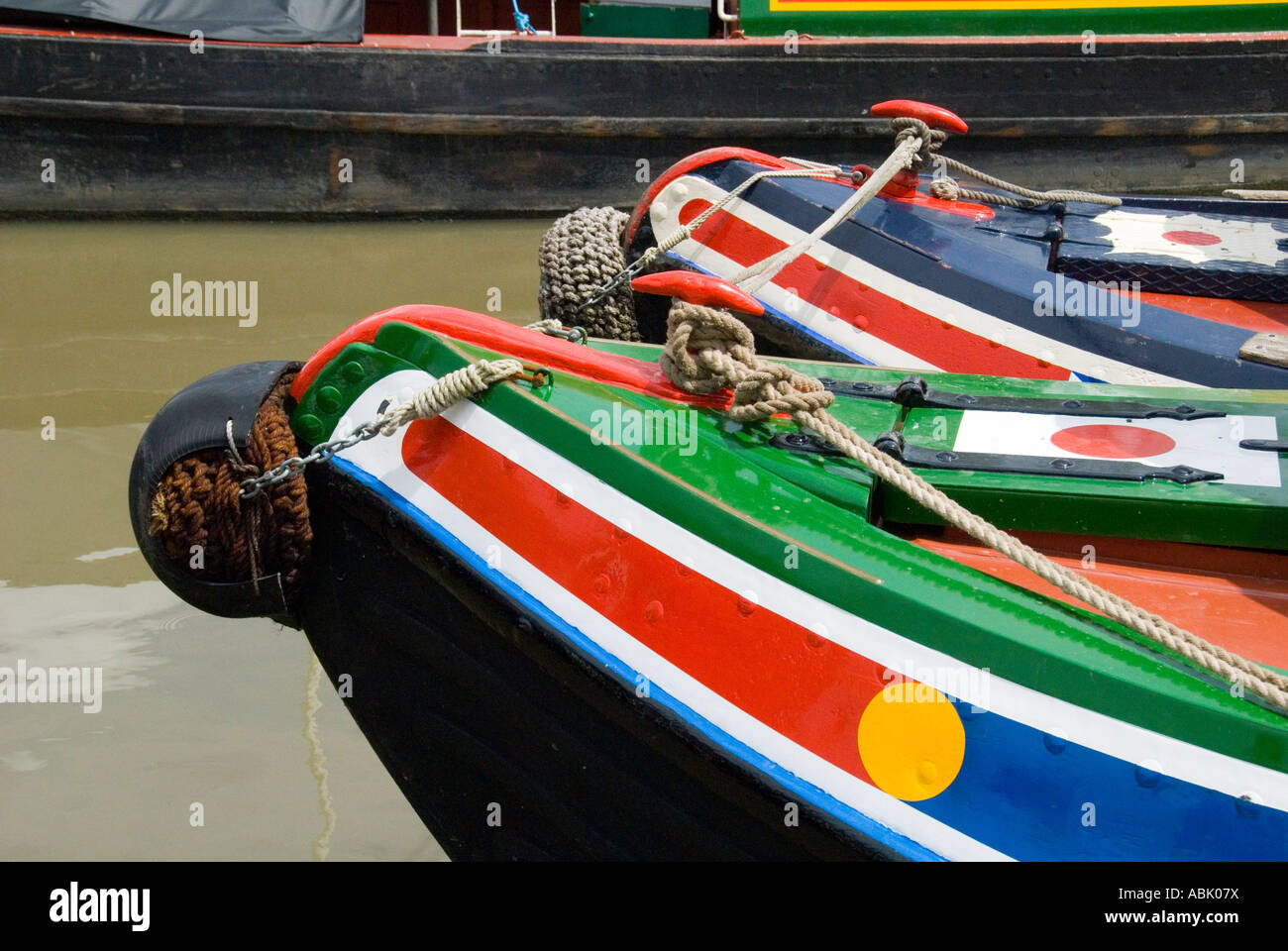 Two Narrowboat Bow Fenders Stock Photo Alamy