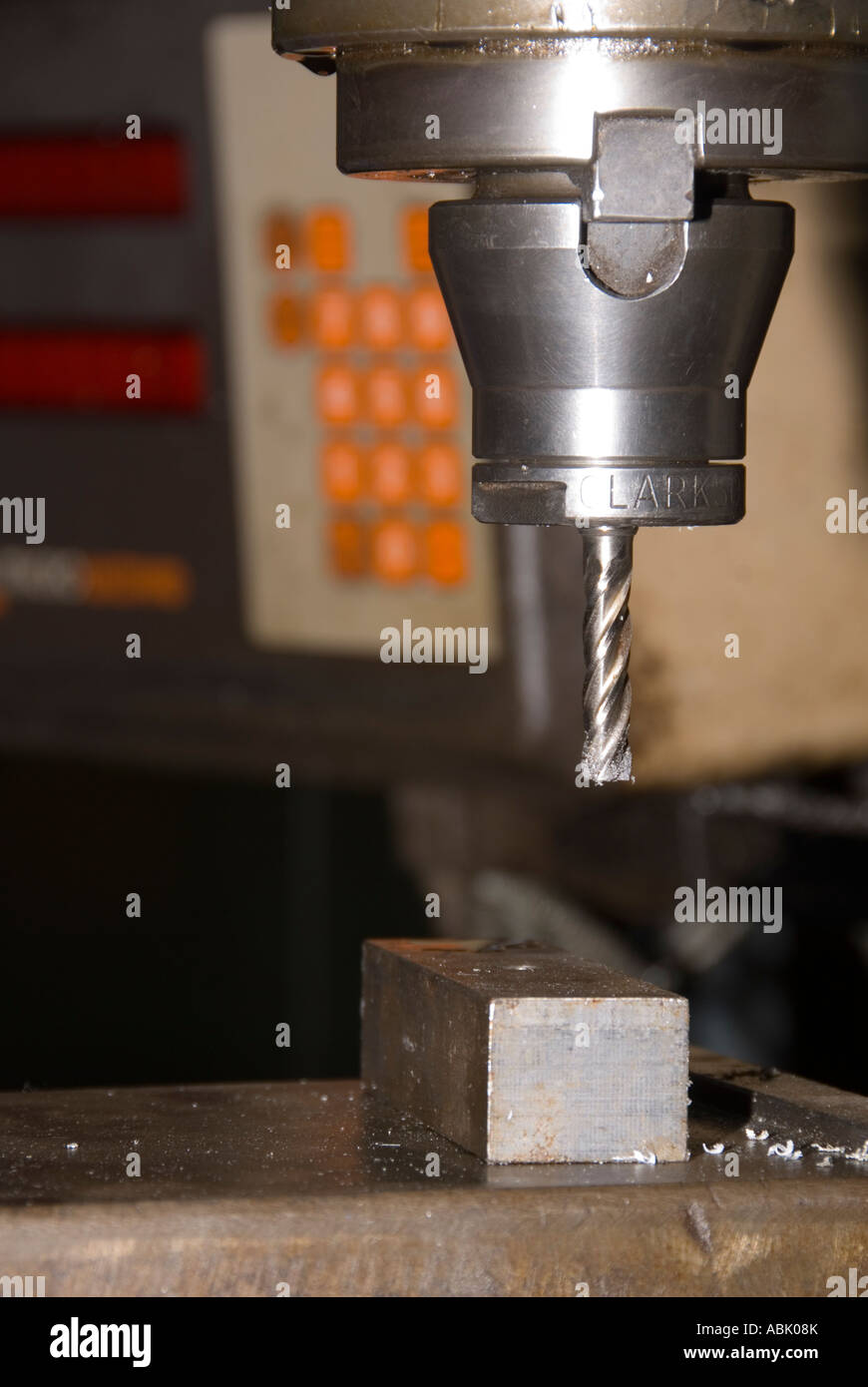 Vertical Metalwork Milling Machine Stock Photo