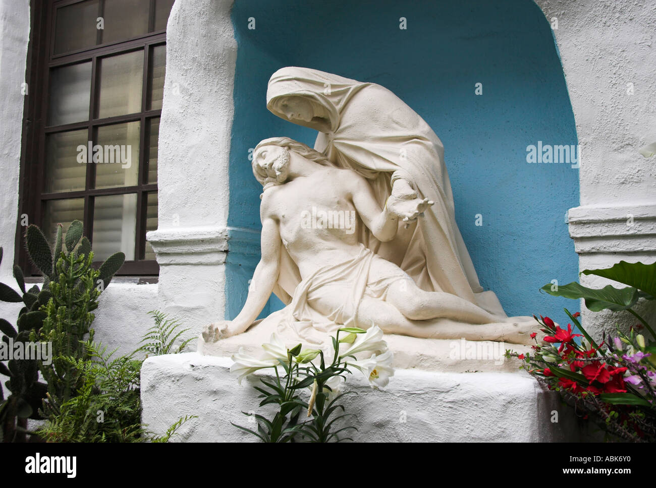 Pieta statue, Mission San Diego de Alcala, San Diego, California, USA