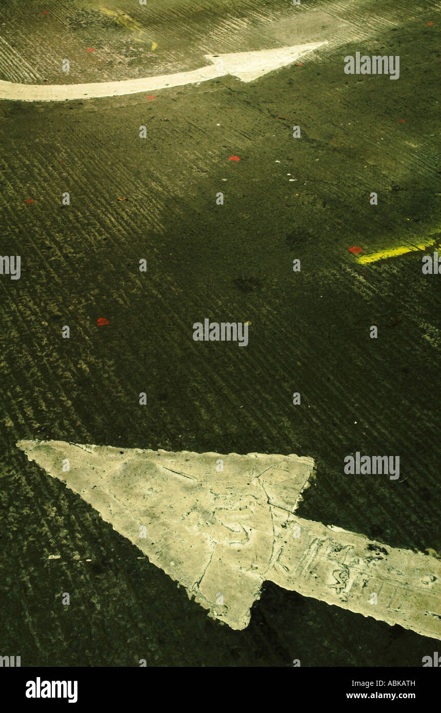 Abstract image composed of road markings Stock Photo