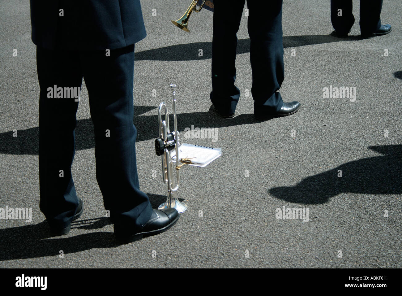 Garda Siochana (Irish police) musical band preparing to preform Stock Photo