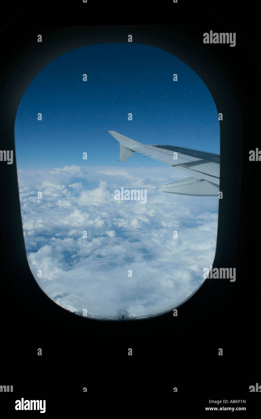 View from aeroplane window Stock Photo - Alamy