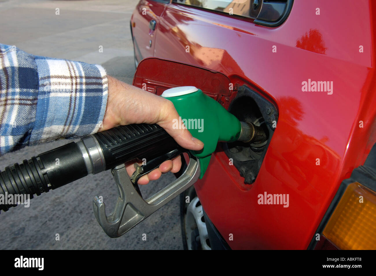 Fill her up! (While you can.) Stock Photo