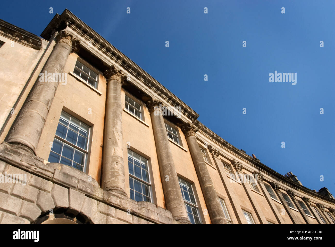 Camden Crescent in Morning Sunlight Bath Somerset England Stock Photo