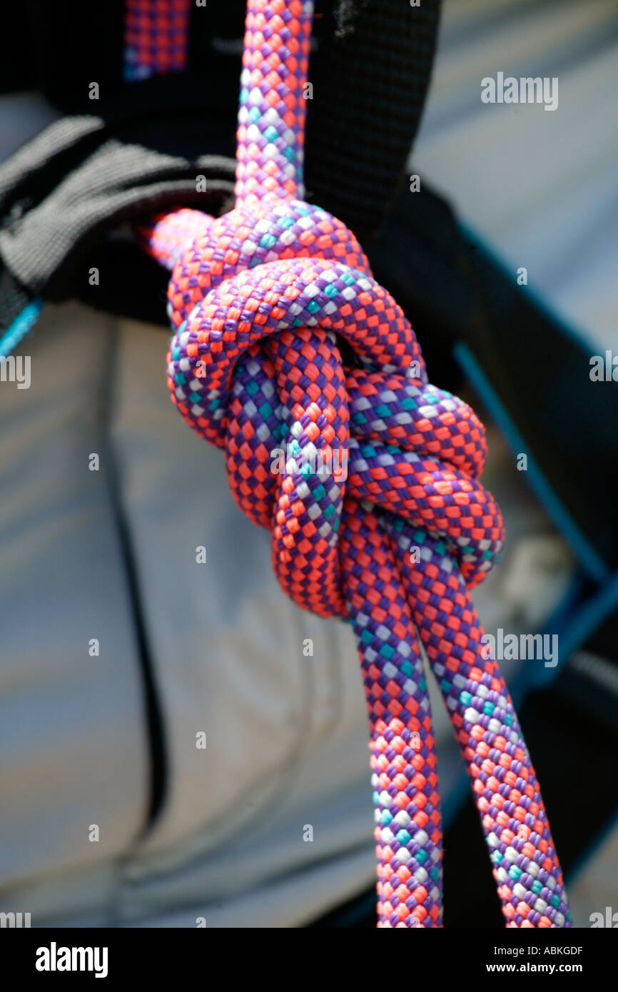 A climbers Figure Of 8 Eight knot Stock Photo Alamy