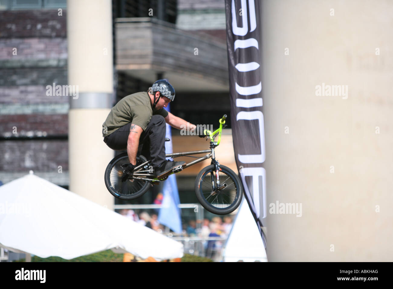 The Animal Mountain Biking Demo team bmx action Stock Photo - Alamy