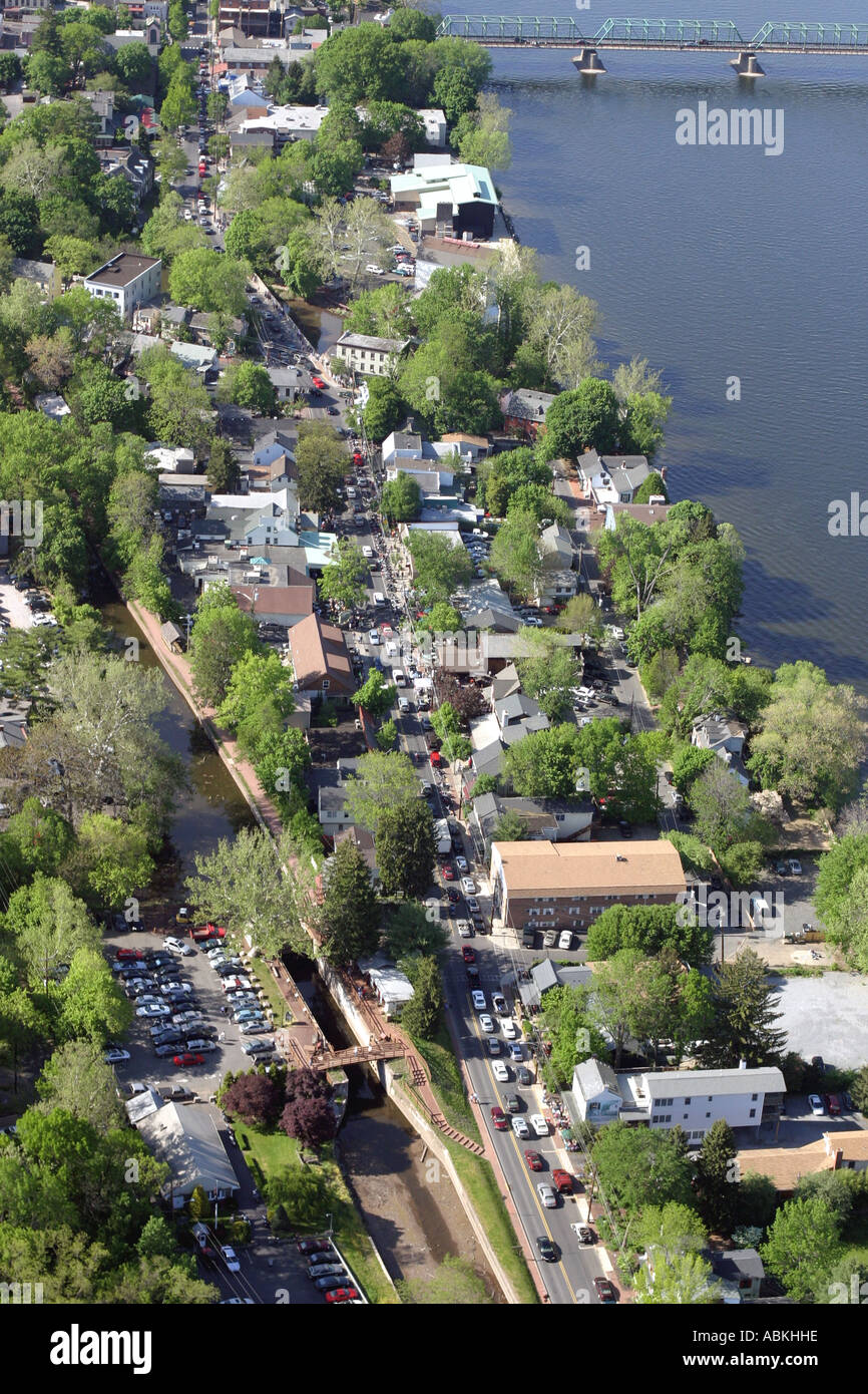 Aerial view of New Hope, Pennsylvania, U.S.A Stock Photo Alamy