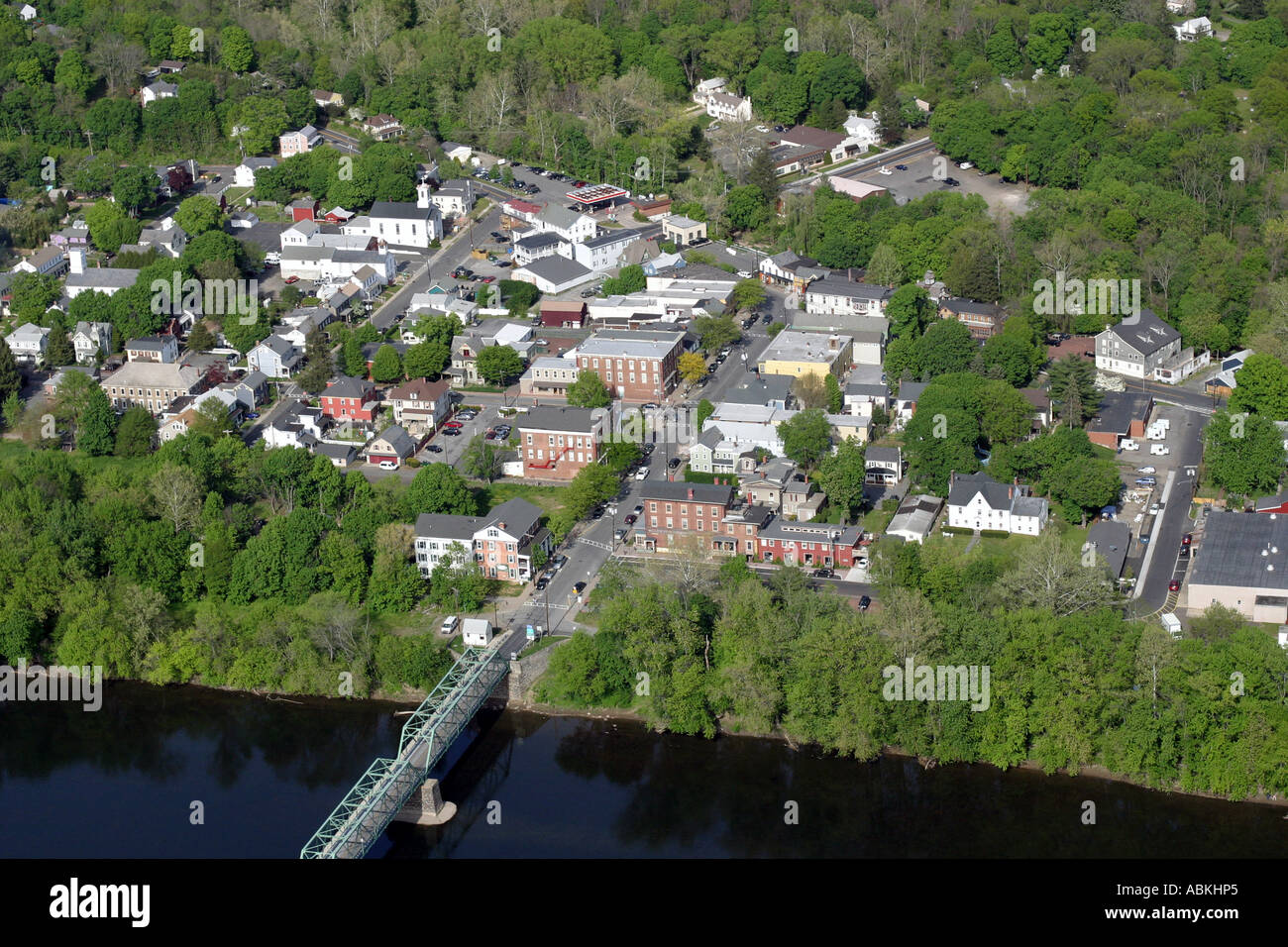 Aerial view of Frenchtown, New Jersey, U.S.A Stock Photo Alamy