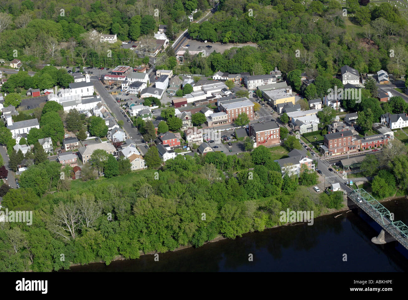 Aerial view of Frenchtown, New Jersey, U.S.A Stock Photo Alamy