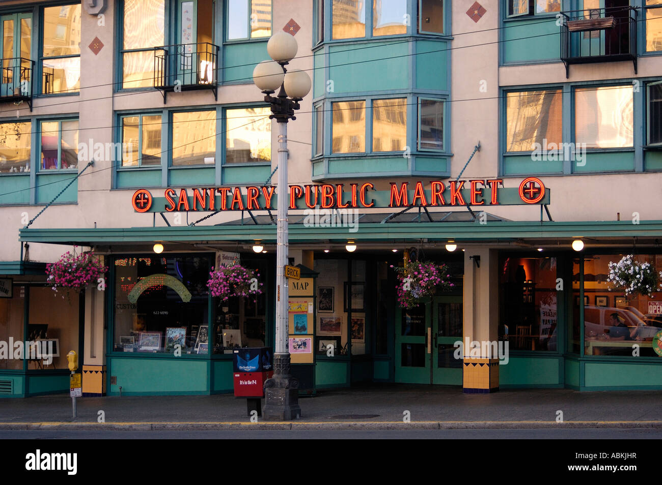 Sanitary Public Market Stock Photo