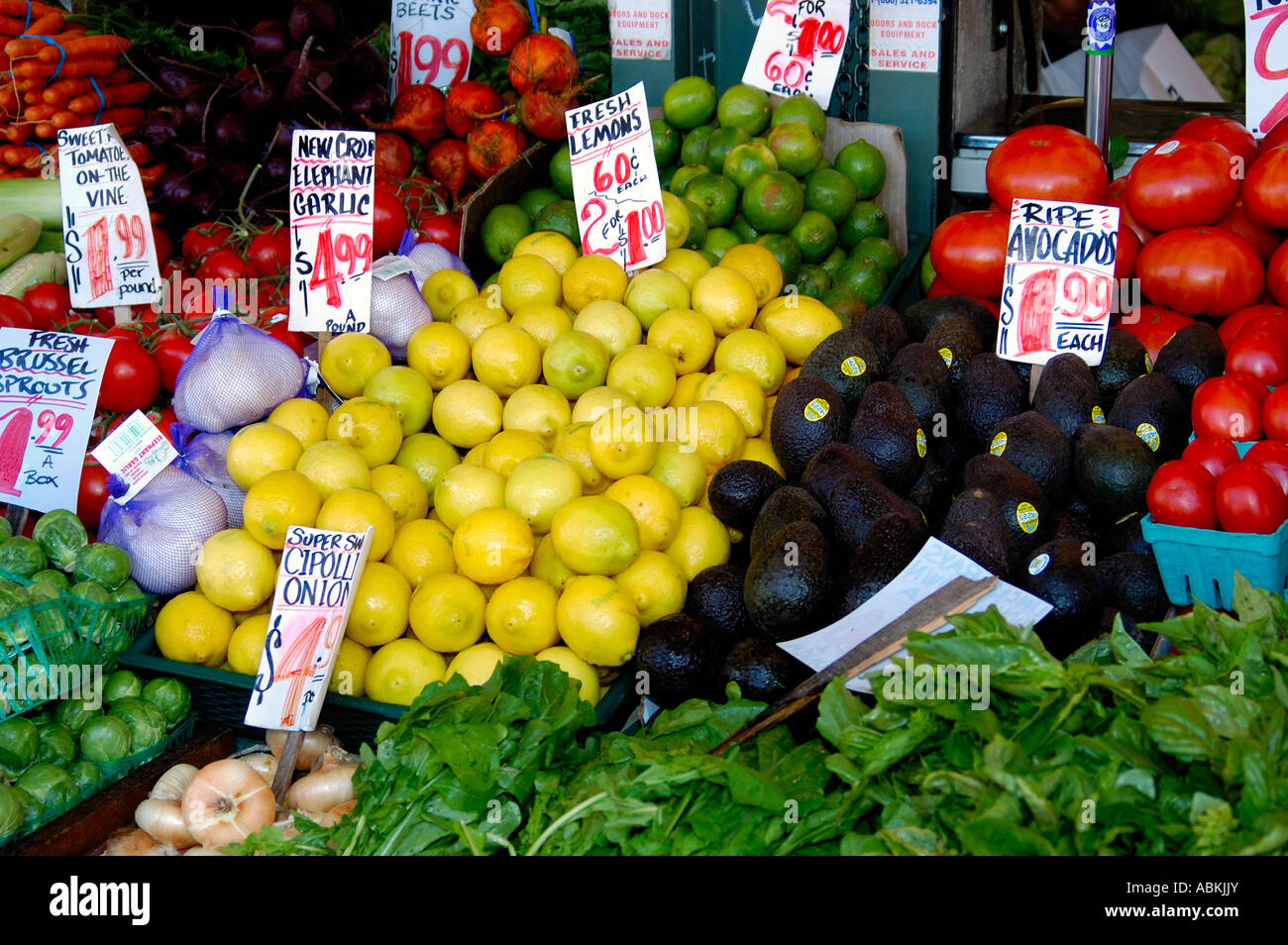 Produce Stand Stock Photo