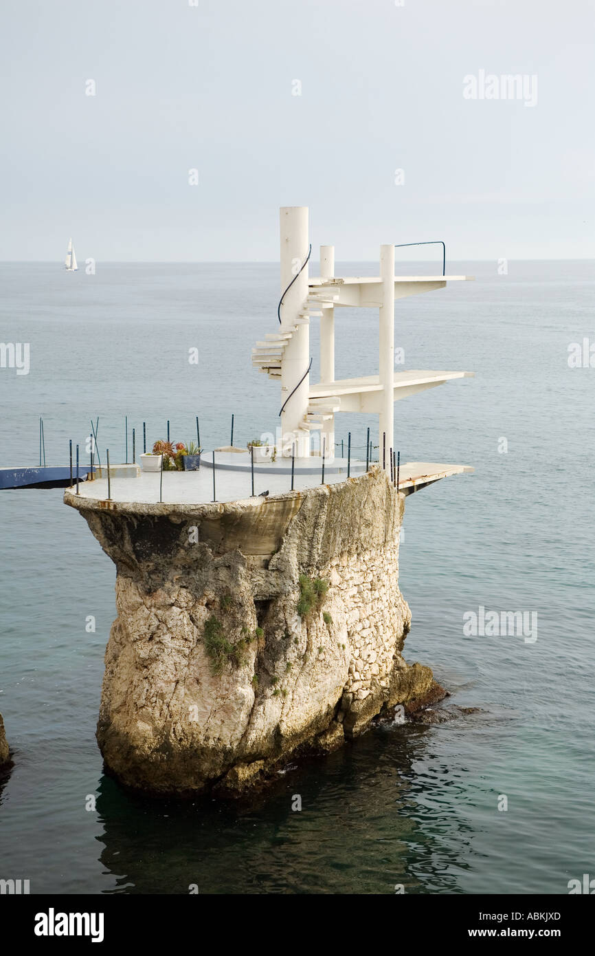 Diving board in Nice France Stock Photo Alamy