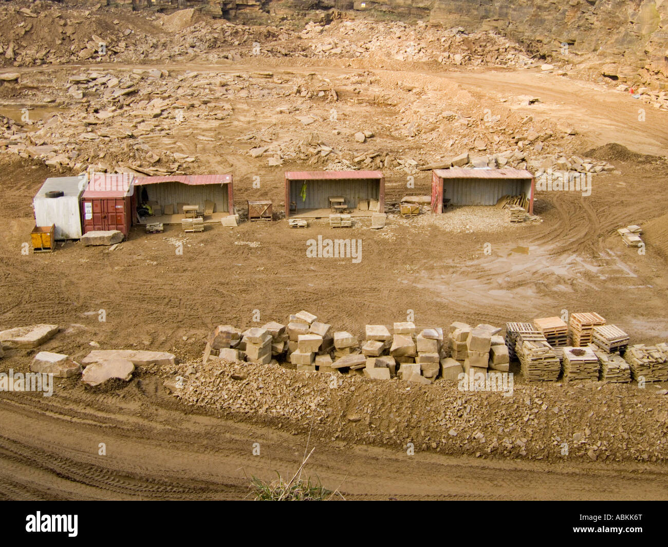 Crossland Moor quarry Huddersfield West Yorkshire stone and workers ...