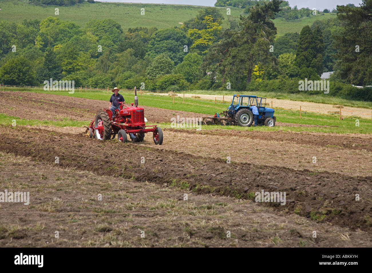 Wiltshire Steam Vintage Rally 2007 Ploughing display with old fashioned