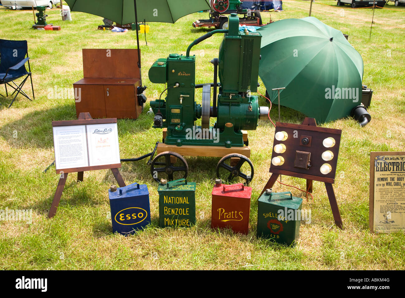 Wiltshire Steam Vintage Rally 2007 Lister stationary engine Stock Photo