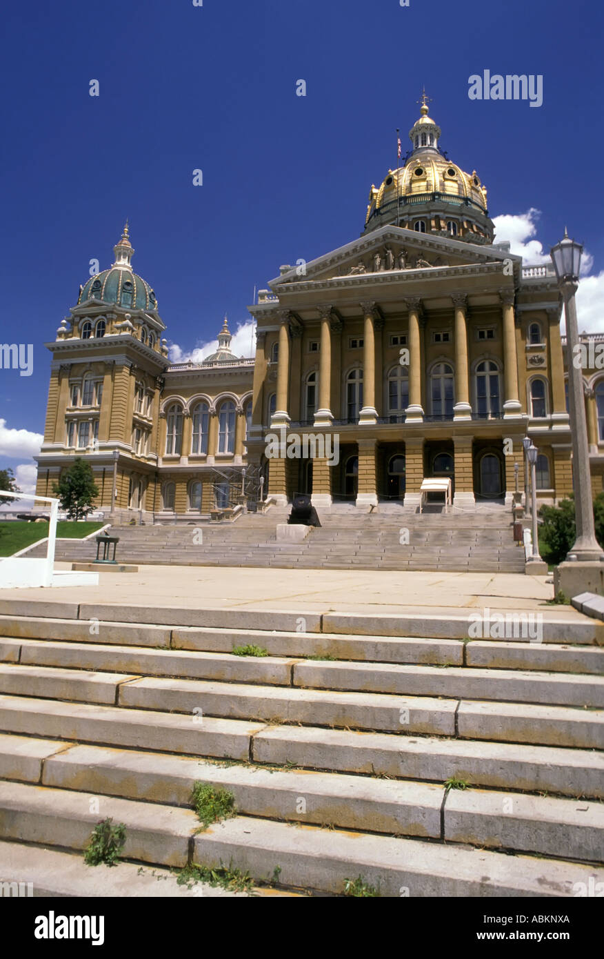 The state Capitol Building Des Moines Iowa IA Stock Photo