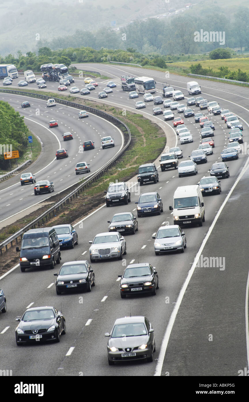 congested m3 motorway UK Stock Photo
