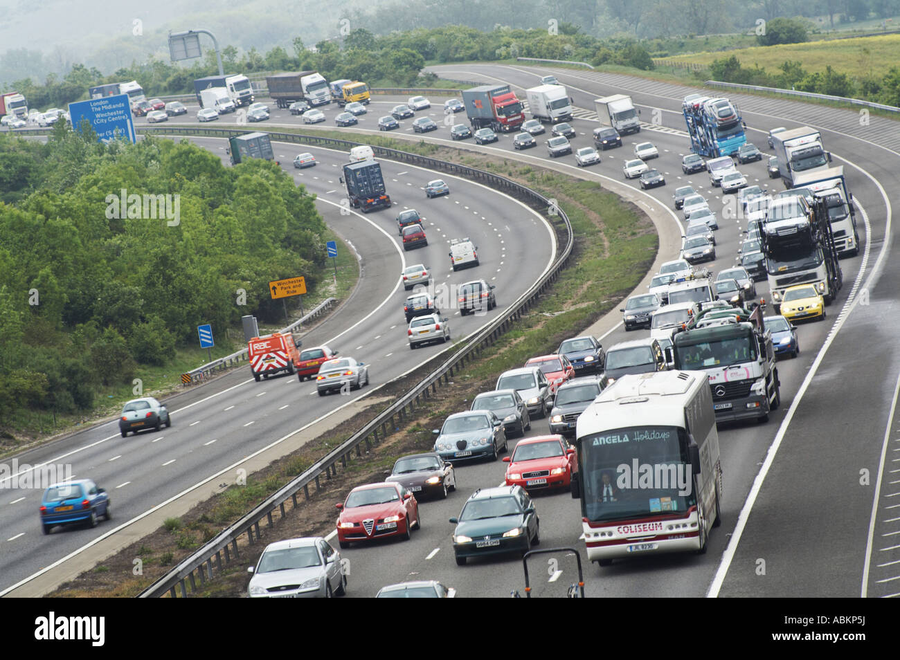 congested m3 motorway UK Stock Photo Alamy