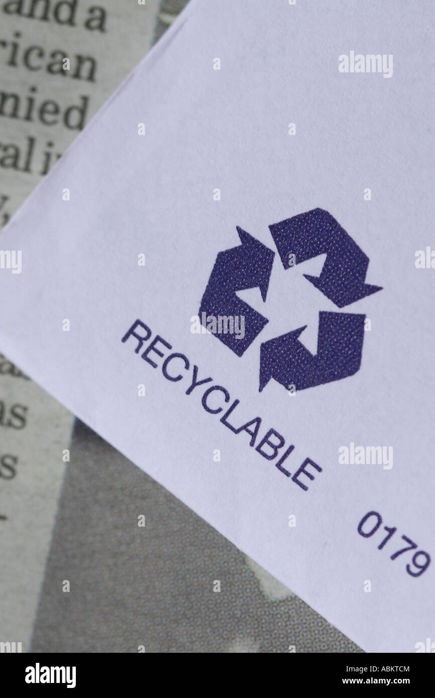 Recyclable Paper Indicator Logo Design Stock Photo Alamy