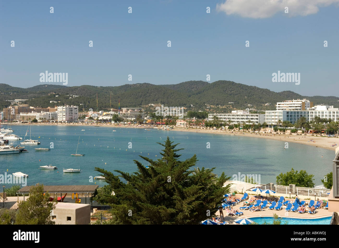 San Antonio Bay Ibiza Stock Photo