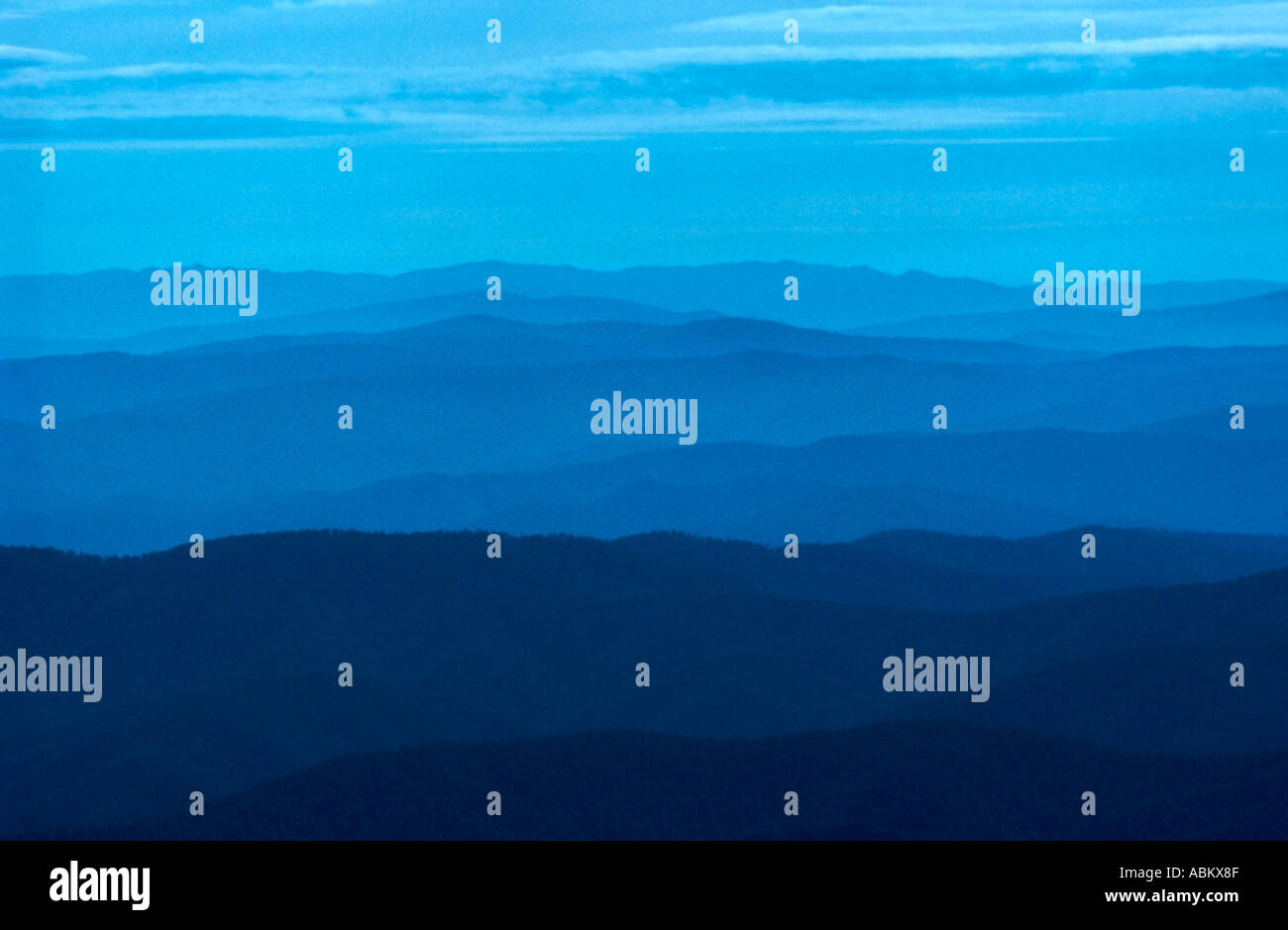Receding ridges of Australian Alps Stock Photo - Alamy