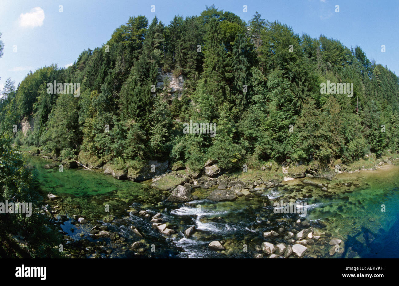 crystal clear river Stock Photo