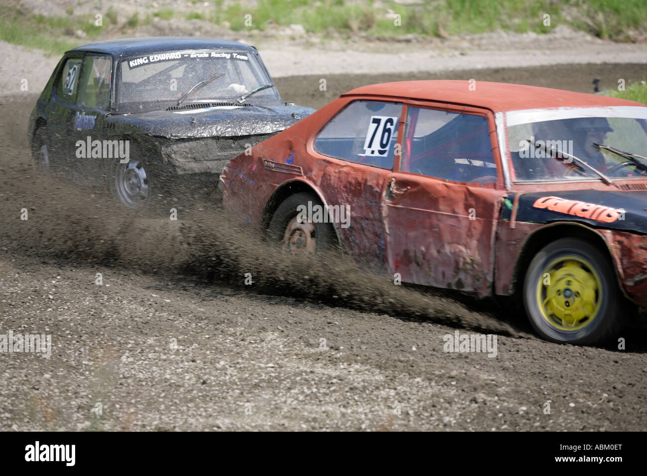 Folkrace sport sweden racing car race cars banger start hires stock photography and images Alamy