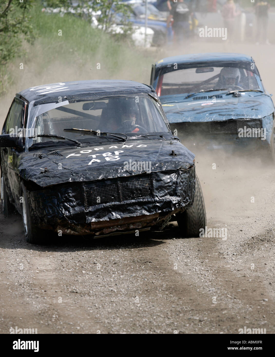 Folkrace sport sweden racing car race cars banger start hi-res stock ...