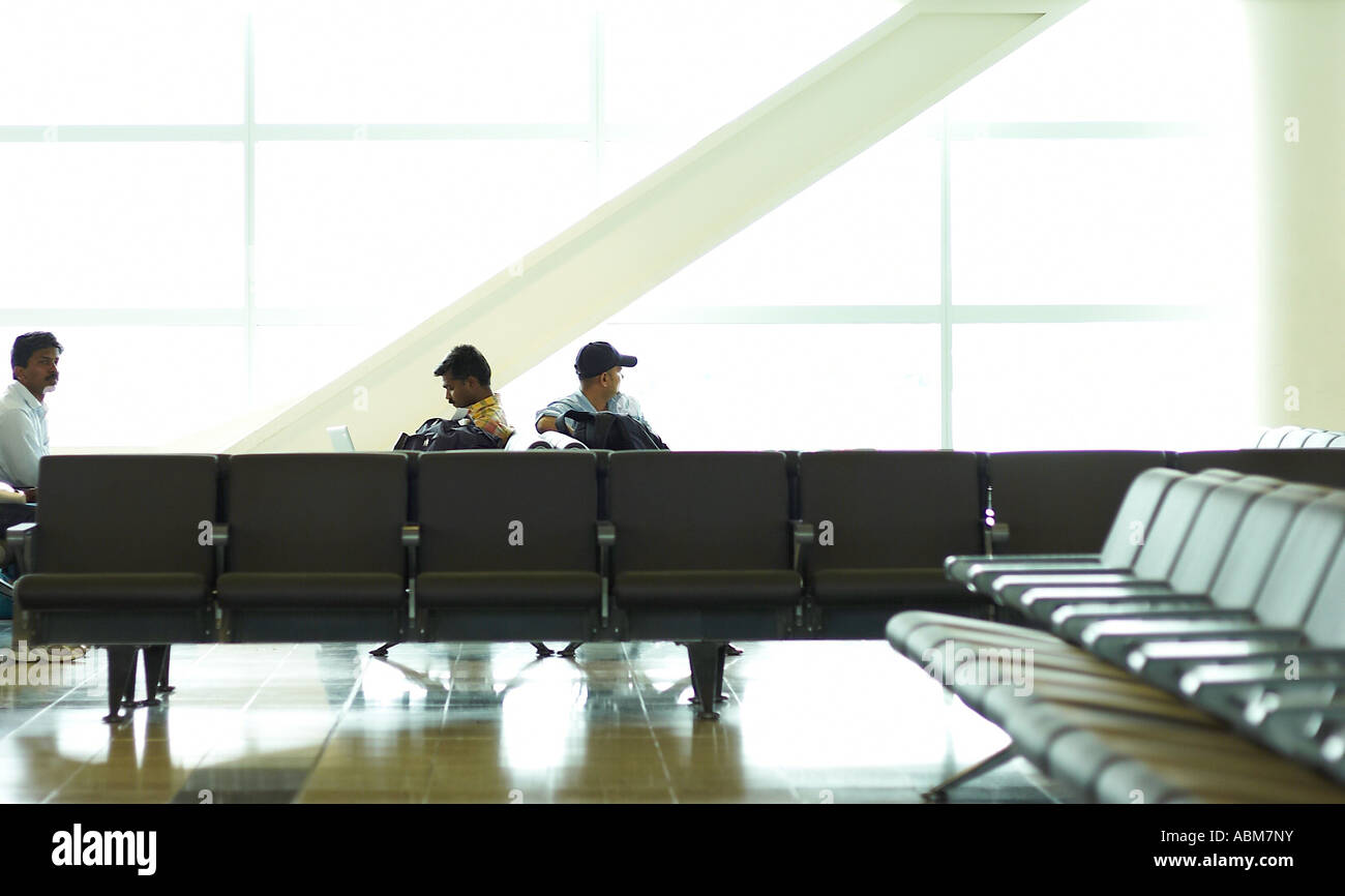 Passengers waiting in JFK airport New York Stock Photo Alamy