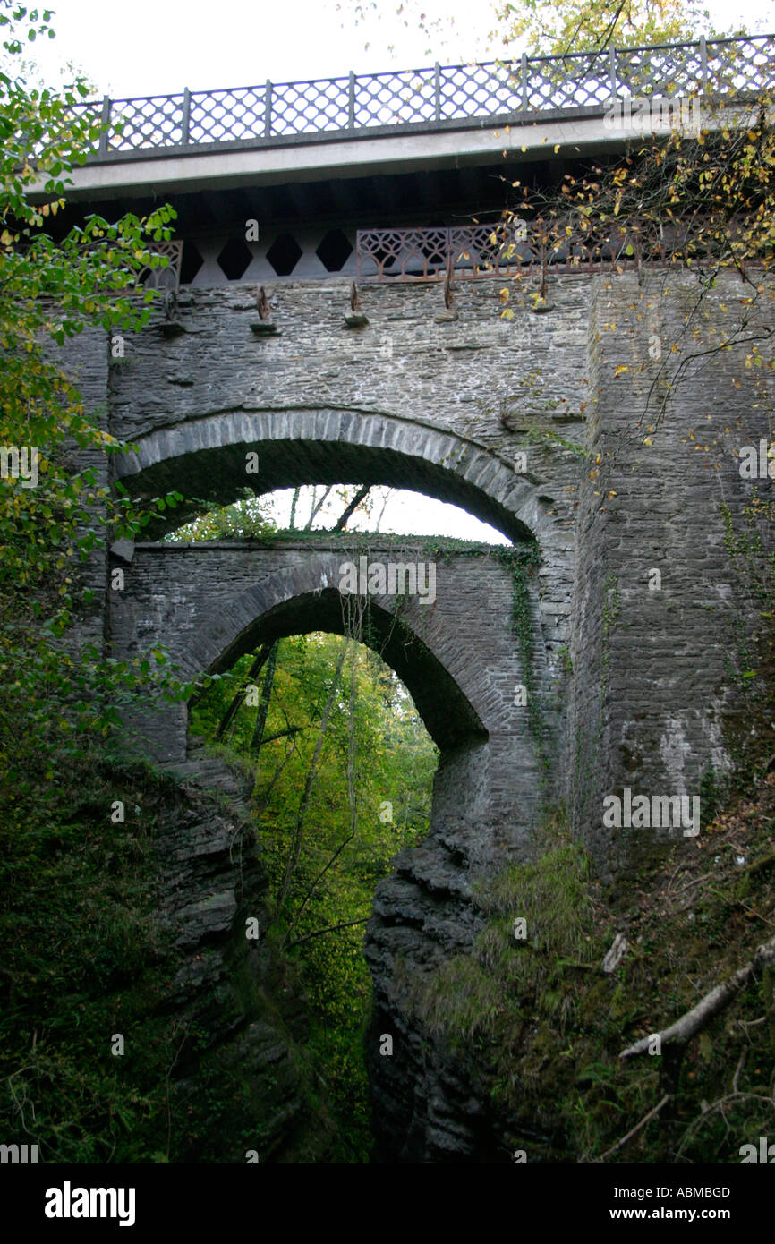 Devil s Bridge Welsh Pontarfynach Wales UK GB Stock Photo Alamy