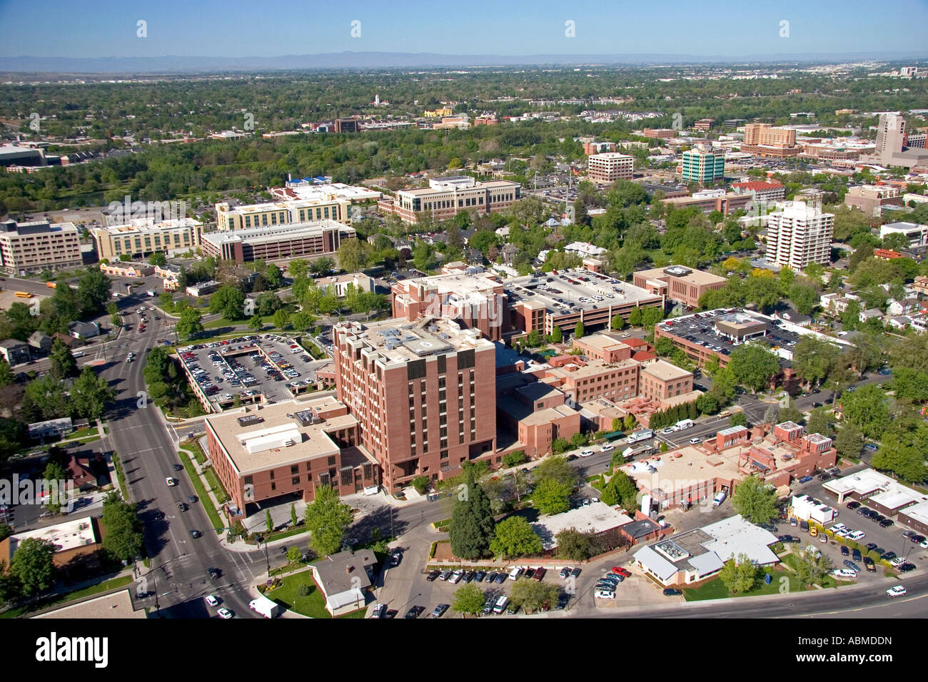 Aerial view of St Luke s Boise Regional Medical Center Idaho Stock
