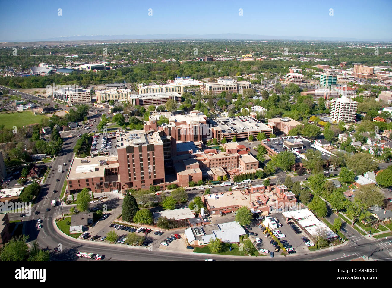 Aerial view of St Luke s Boise Regional Medical Center Idaho Stock
