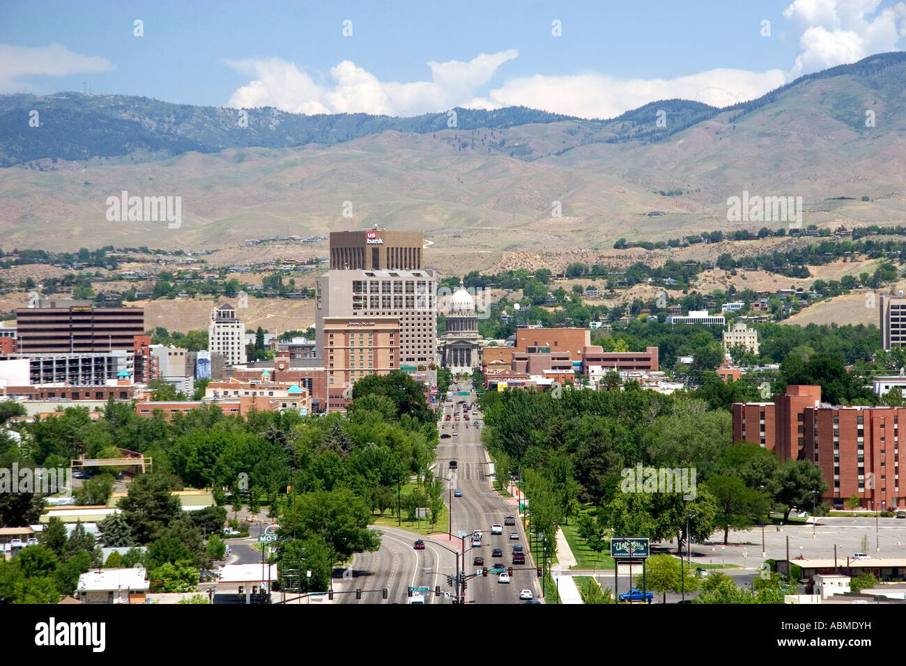 A View Of Capitol Boulevard And Downtown Boise Idaho Stock Photo - Alamy