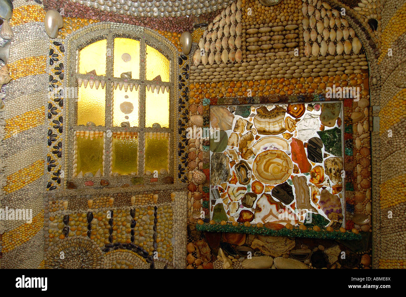 Shell Castle Ia The shell house at Ince Castle near Saltash, Cornwall Stock Photo - Alamy