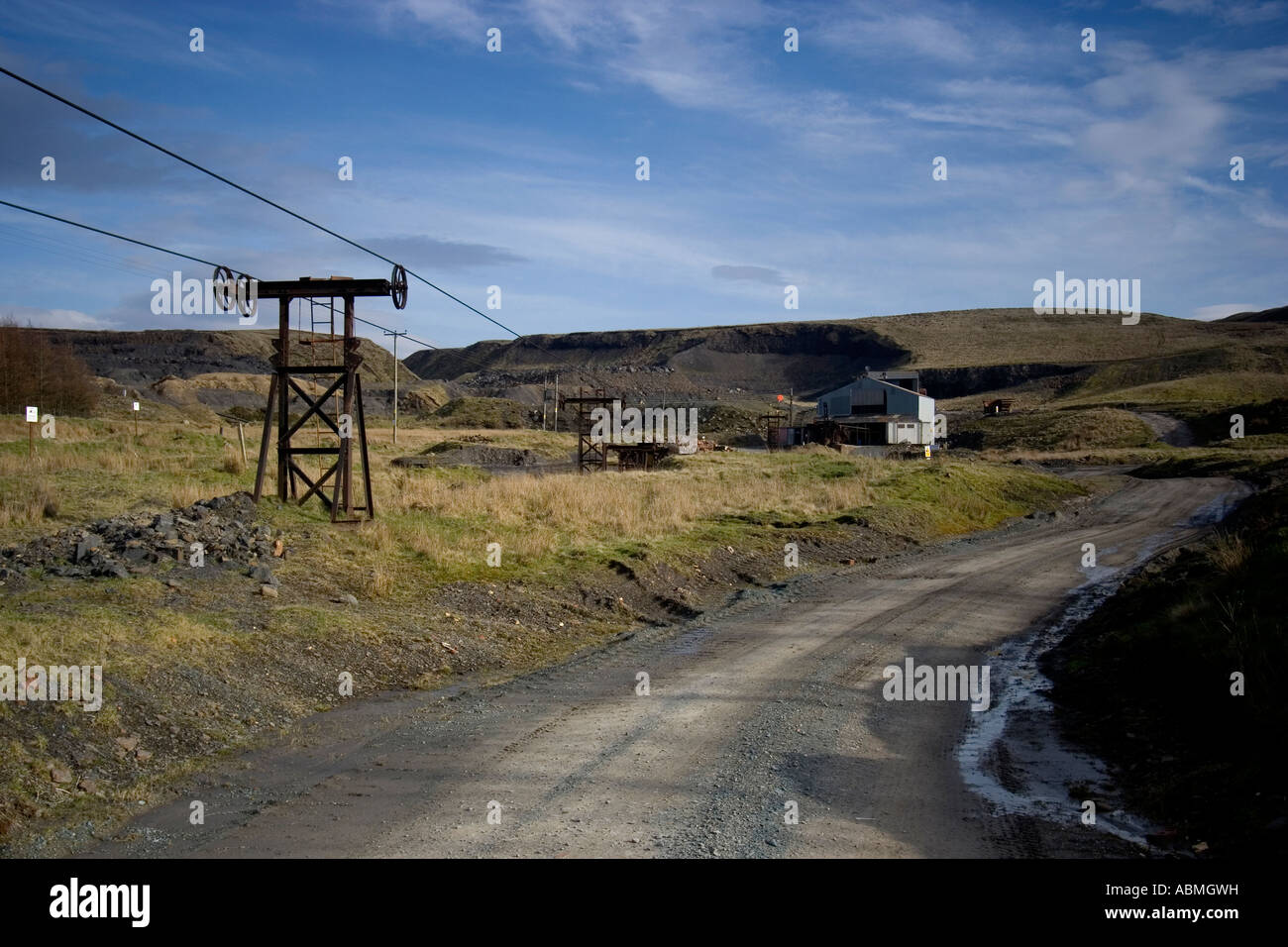 Old Ropeway horizontal landscape photo of an old aerial ropeway carrying shale clay ...