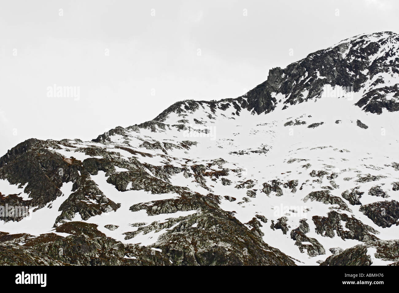 Mountain Ridge Near San Bernadino Alps Switzerland Stock Photo